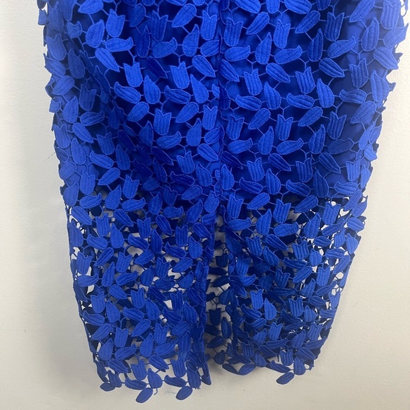 Bardot Gemma Halter Lace Sheath Dress in Cobalt size 8 lace midi - Picture 5 of 10